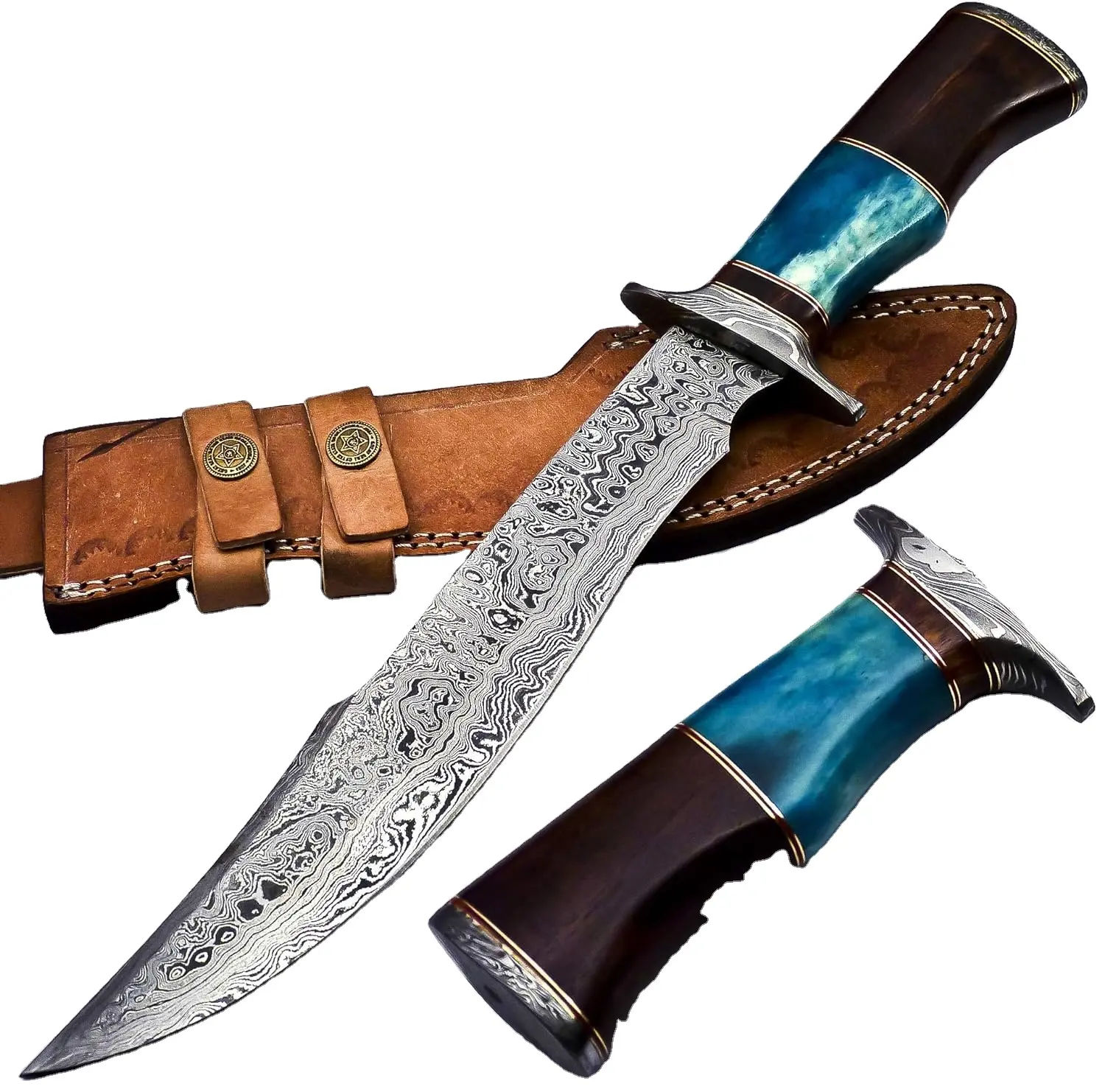 Pukka ahşap kolu ve deri kılıf ile el yapımı karbon çelik Rambo knife bıçak Viking bıçak açık bıçak gümüş koruma