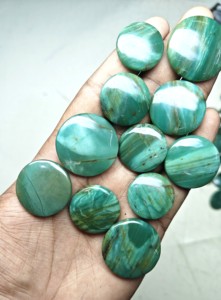 AMAN GEMS JEWELLERY Gemas Minerales Cabujón de Color Azul Fuego para Joyería, Piedras Hechas a Mano de Rajasthan, Tercera Parte - Product Image 3