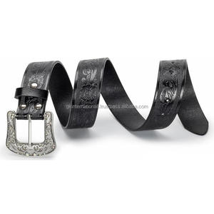 Top Selling Custom Hand Carving Flower Embossed Western Leather Tooling <b>Belt</b> & Accessories Bulk Order Tooled Leather Cowboy <b>Belt</b> - Product Image 3