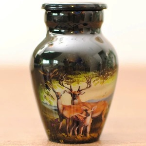 Groothandel Nieuwe Handgeschilderde Rustieke Bruine Pruimenboom Motief Keramische Vaas Urn Vlinder Bloemige Zonsondergang Decoratieve Sympathiepot - Product Image 3