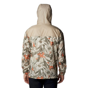 Wholesale Men's Blue Camouflage Print Hooded <b>Waterproof</b> Windbreaker <b>Jacket</b> Zip Front Outdoor Wear Regular Fit 100% Polyester - Product Image 4