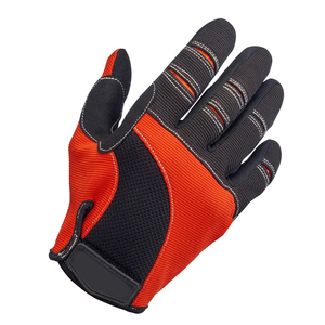 SAAR INDUSTRIES Unisex Motorcycle <b>Gloves</b> Leather Palm Touch Screen Breathable Lightweight Stretchable Fabric Hook Loop Closure - Product Image 1