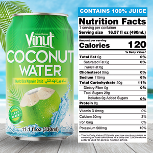 Fabricante de Vietnam, agua de coco enlatada, 330ml, mejor precio, venta al por mayor, OEM/ODM, diseño de muestras gratis y soporte de marketing - Product Image 2