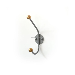 Crochets faits à la main pour la décoration murale en métal design direct d'usine noir ambiance style de vie pour la maison salle de bain accessoires de vêtements suspendus - Product Image 3