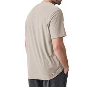 T-shirt d'été personnalisé en coton uni à col rond et manches courtes pour homme, style décontracté, respirant, doux, léger, imprimé, style urbain, vente en gros - Product Image 2