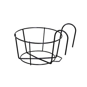 Macetero Colgante Multiusos para Barandilla, Soporte para Macetas de Flores para Terraza, Balcón, Jardín, Cesta de Metal Negra - Product Image 6