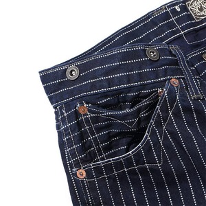 Shorts Bermuda Rayés Grande Taille pour Hommes, Taille Mi-Haute, en Coton Tissé Décontracté avec Braguette Boutonnée et Poches - Product Image 3