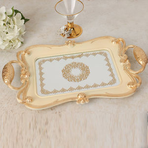 Plateau de service en acier inoxydable argenté pour la maison, l'hôtel et la cuisine, plateau décoratif pour table de cuisine - Product Image 5