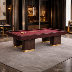 Mesa de Billar de Edición Especial Monarch Personalizada en Cuero y Gamuza, Mesa de Billar Moderna de Lujo, Mesa de Juego de Diseño para el Hogar, Hotel o Club - Product Image 6
