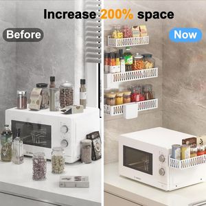 Set di 4 Grandi Organizzatori Magnetici per Spezie, Organizzatore Mobile per Frigorifero con 4 Ganci - Product Image 4