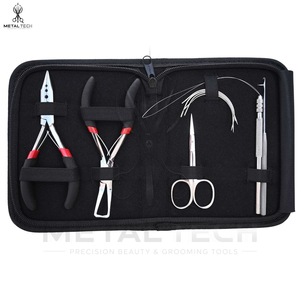 All-in-One Hair Extension Repair and Installation Kit with Extension Pliers, <b>Crochet</b> <b>Hook</b>, Loop Threader, Mini Scissor Organizer - Product Image 1
