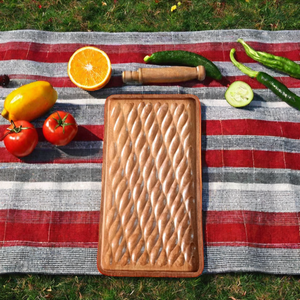 Meilleure vente plateau de service carré nouveau Design plaque de feuille solide table de vie naturelle bols décoratifs en bois d'acacia Vietnam - Product Image 2