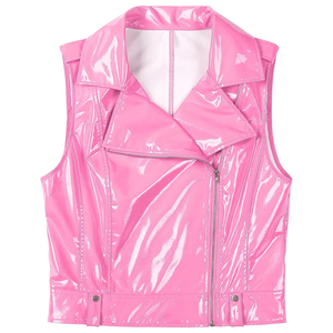 Veste de moto pour femme en cuir véritable, style motard, imperméable, coupe-vent, respirante, coton écologique, col en V, fermeture éclair - Product Image 6