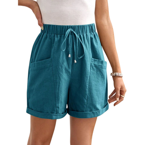 Shorts de Lino para Mujer de Alta Calidad con Diseño Minimalista, Colores Suaves y Elegantes en Tendencia con las Últimas Tendencias de Moda - Product Image 1