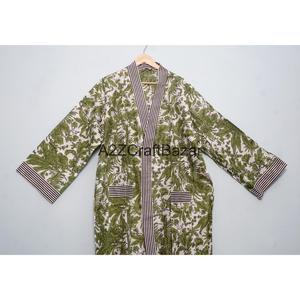 Kimono de Moda con Diseño Moderno y Elegante, Estampado Floral Colorido, 100% Algodón, Cuello en V, Largo Completo, con Cinturón Ajustable - Product Image 2