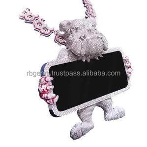 Pendentif personnalisé chrétien hip-hop en or rose plaqué or 18 carats avec moissanite VVS et lettres cursives glacées - Product Image 1