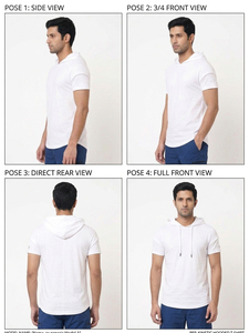 เสื้อยืดแขนสั้นมีฮู้ดผู้ชาย แฟชั่นสตรีทฤดูร้อน เสื้อฮู้ดพูลโอเวอร์ เสื้อยืดออกกำลังกายผู้ชาย เสื้อฮู้ดผู้ชาย - Product Image 5