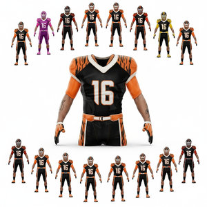 Conjunto de Uniforme de Fútbol Americano de Poliéster Moderno para Todas las Temporadas, Transpirable, para Entrenamiento de Rugby, con Pantalones y Equipamiento de Seguridad para Adultos - Product Image 1