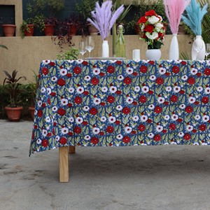 Elegant Handmade Floral Cotton Tablecloth Lace Border Luxury <b>Dining</b> <b>Table</b> <b>Cover</b> Premium Quality Modern Kitchen Event Decor Low - Product Image 4