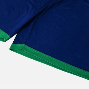 Men's Blue Green V-Neck Soccer Jersey Short Sleeve Moisture Wicking Color Blocked <b>Polyester</b> Sport <b>Shirt</b> Adult Athletic Fit - Product Image 5