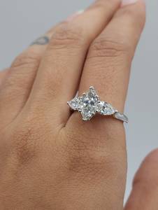 2 CT Lab Grown VVS2 <b>Diamond</b> <b>Ring</b> in 18K Gold Plated | Luxury Engagement Wedding <b>Ring</b> | Elegant Bridal Jewelry - Product Image 1
