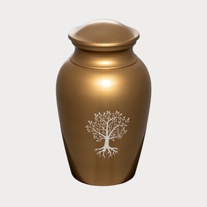 Bronze life tree cremation urn adult medium <b>keepsake</b> <b>memorial</b> ashes container decorative tree of life design - Product Image 1