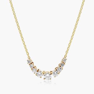 Graduated Diamond <b>Necklace</b> In White Gold - Product Image 1