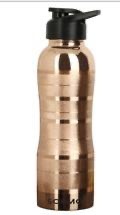 100% Pure Copper <b>Water</b> <b>Bottle</b> Plain Seamless Jointless Ayurvedic Health Flask Leakproof <b>Metal</b> Sports Flask Gym Drinkware Vessel - Product Image 3