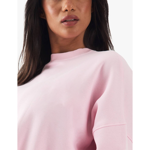 Sweat-shirt de sport personnalisé de haute qualité avec logo brodé, vêtements de sport d'extérieur, tenue d'entraînement à manches longues, pull en coton pour femmes - Product Image 3