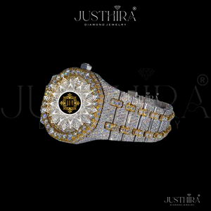 Montre Quartz de Luxe Tendance Style Hip Hop avec Diamants Moissanite et Quartz, Bracelet en Acier Inoxydable, Verre Saphir 41mm – Offre Spéciale - Product Image 4