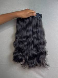 Extensions de cheveux naturels à clipser, 20 pouces, ondulées bouclées, double trame, pointes pleines, teintables toutes couleurs, fabriquées à la machine - Product Image 1