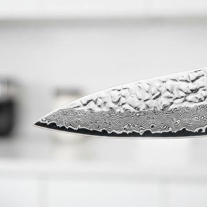 มีดเชฟครัวขนาด 4-5.9 นิ้ว ทำจากเหล็กกล้าคาร์บอน 67 ชั้น พร้อมด้ามไม้โรสวูดแอฟริกัน เป็นมิตรต่อสิ่งแวดล้อม ใช้กับเครื่องล้างจานได้ - Product Image 2