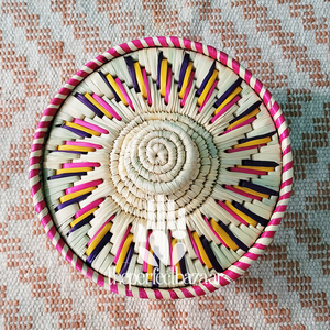 Cesta de Almacenamiento Ecológica de Hierba Moonj Natural, Mini Cesta con Tapa y Asa, Ecológica - Product Image 1