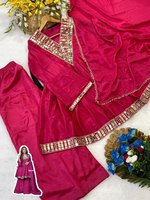 Ensemble Salwar Kameez à Bordure Miroir Ivoire pour Femme, Tenue Ethnique Indienne et Pakistanaise, Idéal pour Mariages et Fêtes