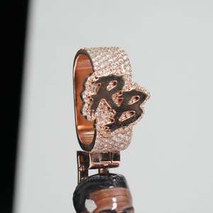 จี้โมอิสซาไนต์ รูปทรงสามมิติเคลือบเงา VVS ประดับเพชรแบบ Iced Out ชุบทอง เงินแท้ 925 สไตล์ฮิปฮอป แบบสั่งทำ - Product Image 4