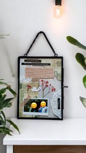 Home Decor Glass & Metal Hanging Picture <b>Frames</b> for <b>Wall</b> Decoration, with 2 Sides Glass Customized Decorative Photo <b>Frames</b> - Product Image 5
