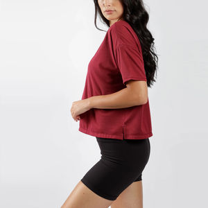 เสื้อยืดวินเทจสำหรับผู้หญิงปี 2026 คุณภาพสูง สีเทา แบบเดรส พร้อมโลโก้สั่งทำ - Product Image 2