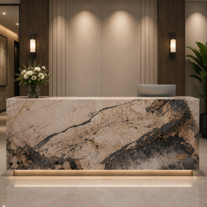 Pierre de quartzite patagonienne de qualité supérieure avec motifs cristallins pour installations lumineuses de luxe, sculptures et accents décoratifs - Product Image 2