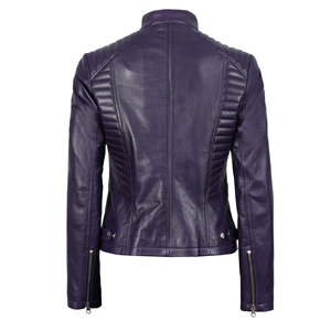 Veste en cuir pour femme, nouveau design classique 2026, fermeture éclair, respirante, haute qualité, personnalisable, col montant, pour l'extérieur - Product Image 2