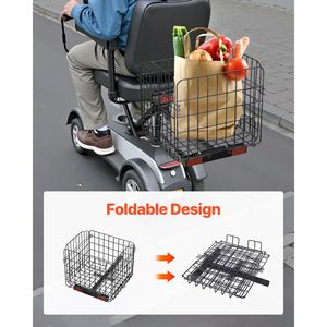 Panier arrière pliable en métal robuste pour trottinette, avec récepteur de 1 pouce, panier de chargement spacieux, compatible avec les récepteurs de 1 pouce, fonctionne avec les trottinettes - Product Image 5