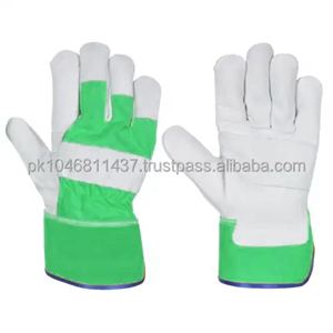 Guantes de Trabajo Canadienses de Primera Calidad, Cuero de Grano de Cabra, Tela de Algodón, Uso General, Duraderos, Protección para las Manos, Seguridad Industrial, CE - Product Image 4