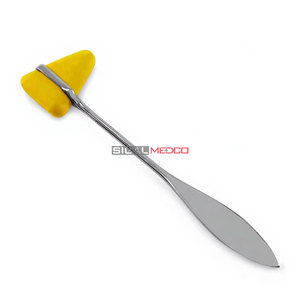 Marteau de réflexes Taylor jaune de 7,5 pouces, instrument médical chirurgical en acier inoxydable de qualité allemande pour diagnostic neurologique - Product Image 2