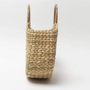 Handwoven Natural Straw Handbag with Wooden Handles Eco Friendly Summer Tote Purse - Product Image 3