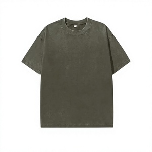 Custom Oversized <b>Polyester</b> Front <b>T</b>-<b>Shirt</b> Men Women Heavyweight Blank Crew Neck Tee Streetwear Casual Plain Unisex Anti-Shrink - Product Image 3