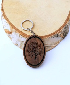 Urban Edge Wooden <b>Key</b> Chains Streetwear Style Wooden <b>Key</b> Chains Solid Color Wooden <b>Key</b> Chains <b>Custom</b> Factory Wholesale Item Use - Product Image 1