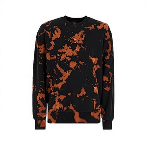 เสื้อสเวตเชิ้ตคอกลมทรงโอเวอร์ไซส์ลายมัดย้อมสำหรับผู้ชาย ทรงปกติ ผ้าฝ้ายถัก สวมใส่สบาย สไตล์ลำลองสำหรับฤดูใบไม้ร่วง - Product Image 1