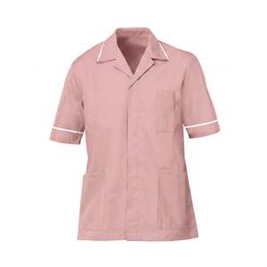 Premium Women White Cotton <b>Scrub</b> <b>Sets</b> Short Sleeve Hospital Uniform Woven Fabric Professional Medical Workwear Needle Detection - Product Image 3