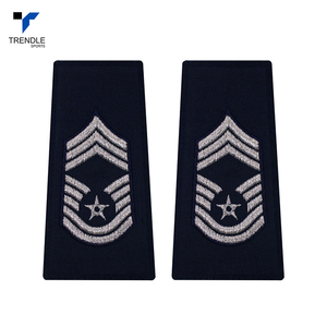 Bandoulières pour combinaison de vol avec broderie d'insigne de grade argenté, en polyester, patch uniforme - Product Image 4