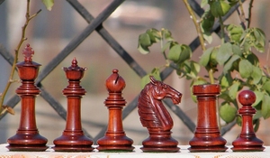 Luxury Handmade Solid Wood Chess Set with Boxwood & African Padauk Pieces-Decorative Board Game for Family <b>Entertainment</b> - Product Image 3