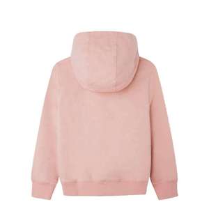 เสื้อฮู้ดสีชมพูไม่มีลาย สกรีนโลโก้ได้ ขายส่ง ผ้าฝ้ายฟลีซ หนานุ่ม ทรงโอเวอร์ไซส์ ใส่ได้ทั้งชายหญิง สไตล์สตรีทแวร์ เสื้อพูลโอเวอร์ - Product Image 6